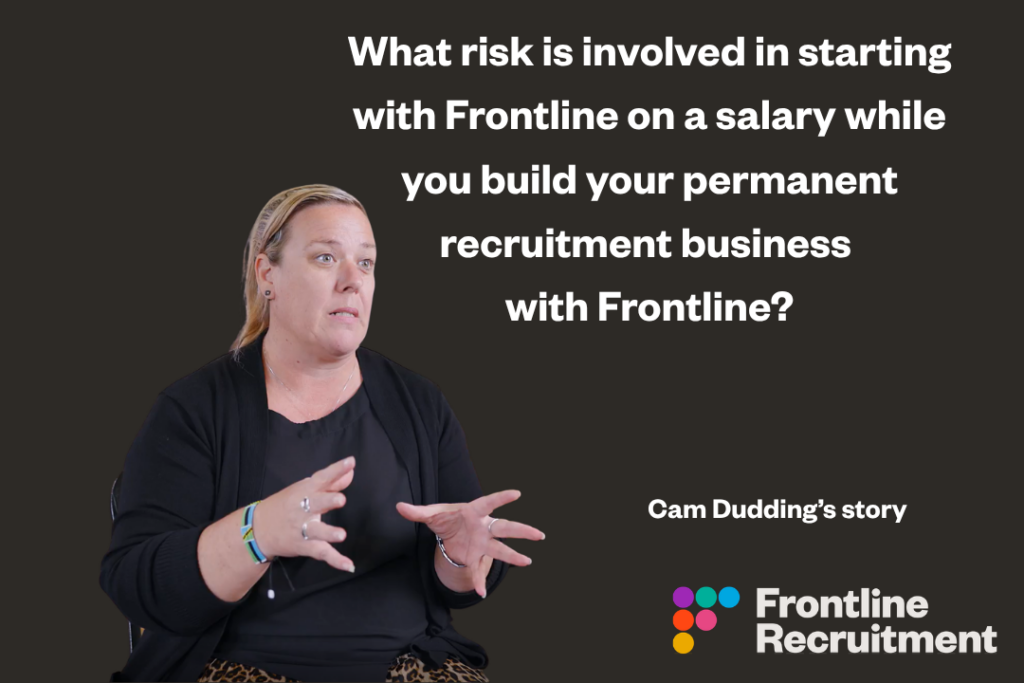 What risks are involved in starting a recruitment business with Frontline