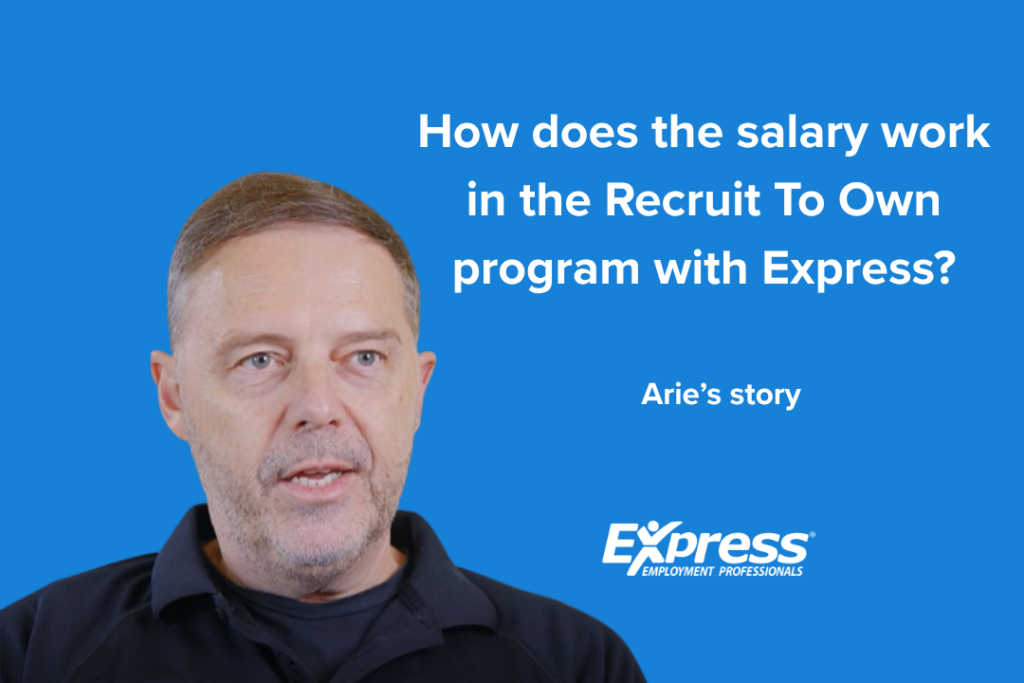 How does the salary work in the Recruit To Own program with Express?